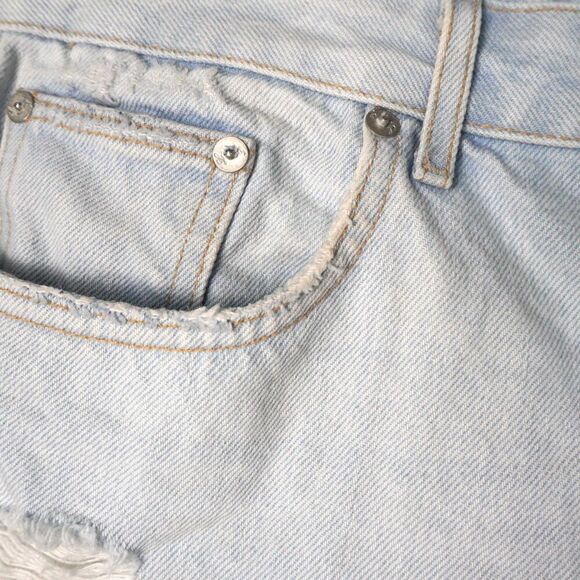 Lovers and Friends Womens Jack High Rise Distressed Light Wash Jean Shorts Sz 31 - Picture 11 of 11